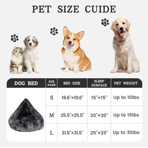 Calming Donut Dog Bed (Tie dye Dark gray / Small 19.7''x19.7''x7'')