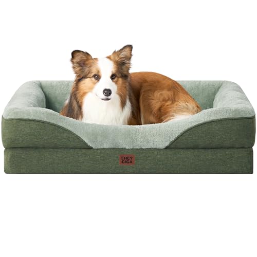 Orthopedic Dog Bed for Medium Dog (Green / 35x22x6.5)