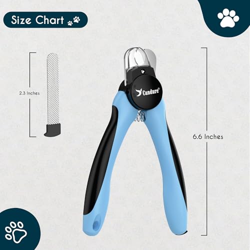 LED Dog Nail Clippers with Light (Sky Blue / Large to Medium pets)