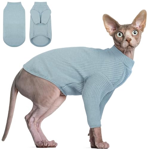 Sphynx Hairless Cats Shirt Pullover Kitten T (X-Small / Blue)