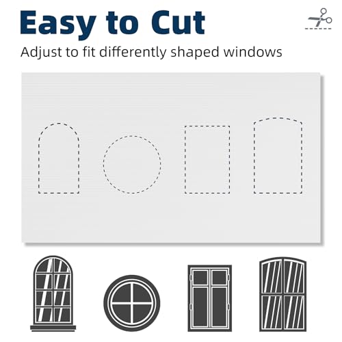 Portable Blackout Curtains 120"×60" (Pure White / 60"W x 120"L (Pack of 1))