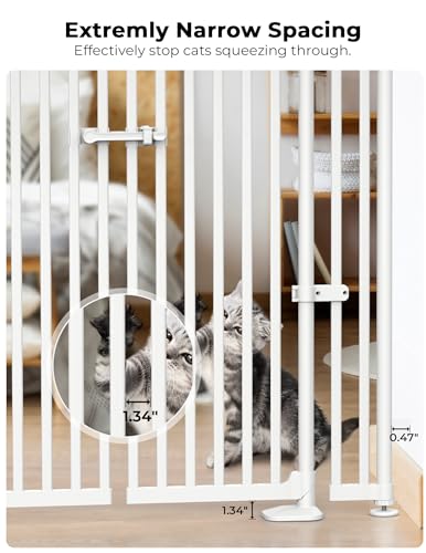 Extra Tall Cat Gate for Doorway (74.8"-90.5" H x 30.3"-47.2" W)