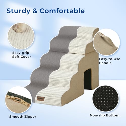 Dog Ramp for High Beds with Tunnel