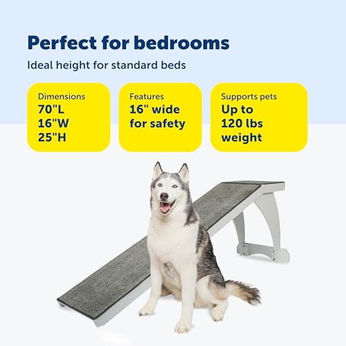CozyUp Wooden Pet Bed Ramp (White / Ramp)