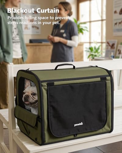 Dog Car Carrier Light Weight 24×17.7×20.5in (Green / 24.0"L x 17.7"W x 20.5"H)