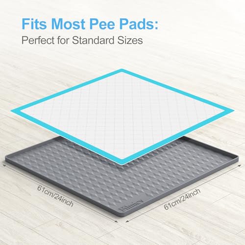 Pee Pad Holder for Dogs (24" x 24" / Dark Grey)