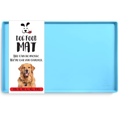 Dog Food Mat Waterproof Dog Bowl Mat for Food and Water (Large: 24" x 16" / Maya)