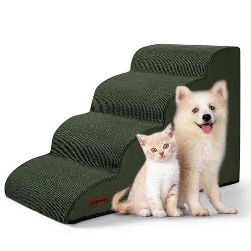 Dog Steps for Bed or Couch (Green / Standard 4-Step 17.4"H)