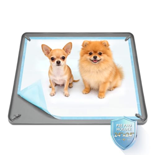 Silicone Puppy Pad Holder Tray with Clips (A-24"x24")