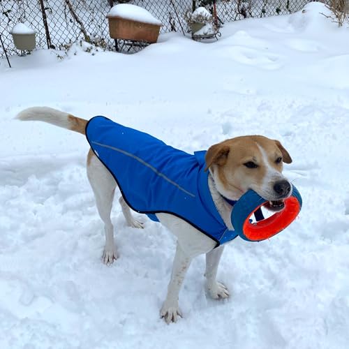 Dog Raincoat Adjustable Waterproof Reflective Rain Jacket for Small Medium Large Dogs (XXS Chest 16"-19" / Blue)