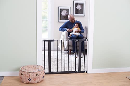 Easy Install 28'' Walk Thru Gate (1-Pack / 29" to 38" Wide x 28" Tall / Black)