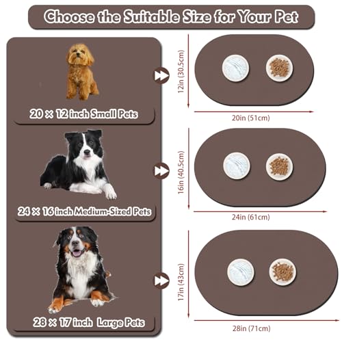 Cat Food Mat 24''x16'' (24''x16'' / Brown)