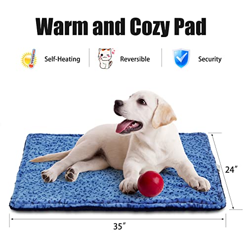 Self Warming Cat Pad (1 Pack - L - 35" * 24" / Blue)