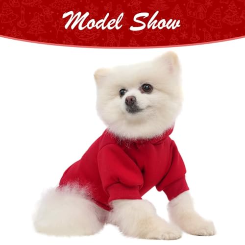Dog Hoodie for Large Medium Small Dogs (Red / Small/Medium)