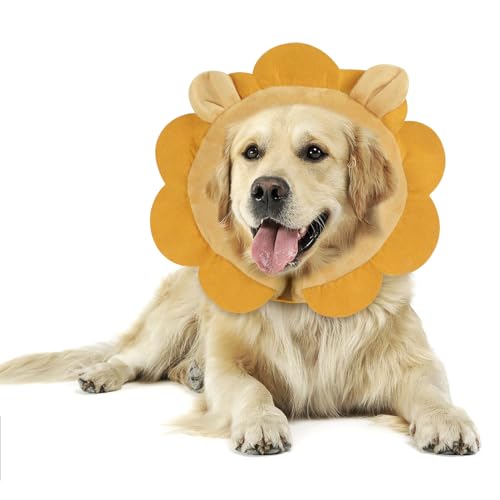 Inflatable Recovery Dog Collar (Brown Lion / X-Large (Neck:20''-23''))