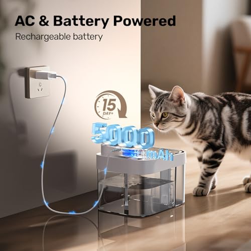 Cat Water Fountain (White)