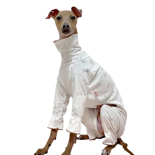 D Doggy Star Italian Greyhound Pajama Onesie Indoor Clothes Whippet for Dog Coat (3XL / Pajama Onesie)
