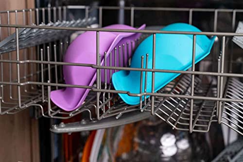 Elevated Slow Feeder Dog Bowls (Teal)