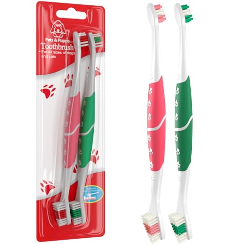 Pet Toothbrush for Dogs (Pack of 2(pink & Green))