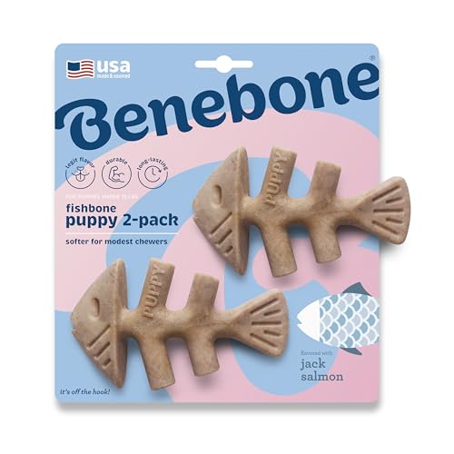 Puppy Fishbone Dog Chew Toys (Puppy (2-Pack))