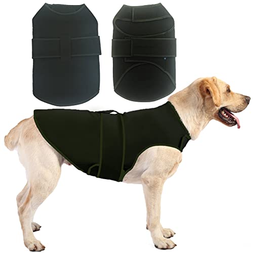 Dog Anxiety Vest Calming Jacket for Small Medium Large Dogs (Darkgreen / XXX-Large)