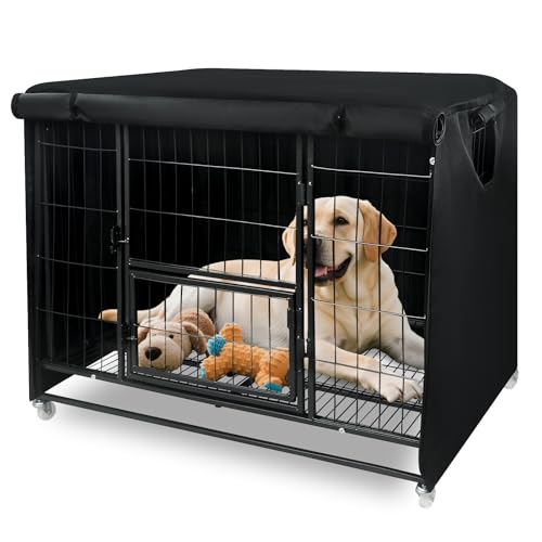 48 Inch Dog Crate Cover for Heavy Duty Dog Cages 900D Oxford Fabric (48"L x 31"W x 34"H)