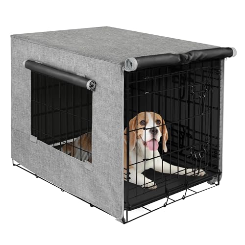 Dog Crate Cover (30.0"L x 19.3"W x 21.3"H / Grey)