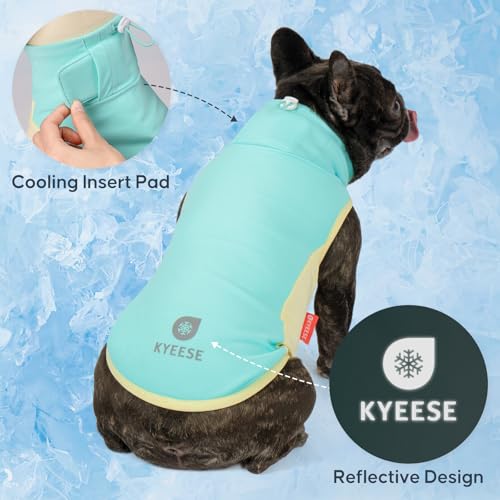 Dog Cooling Vest Evaporative Turtleneck Dog Cooler Jacket for Summer (Blue / Small (4-7lbs))