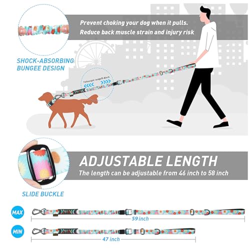 Tactical Bungee Shock Absorbing No Pull Strong Dog Leash (Daisy)