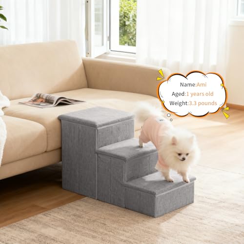 Dog Stairs for Small Dogs (Grey)