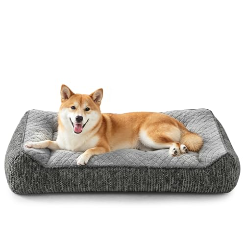 Orthopedic Dog Bed Medium Sized Dogs (L(35"L x 25"W x 8"Th) / Light Grey)