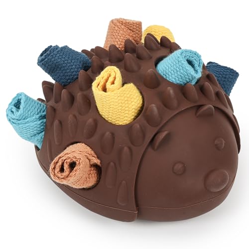 Hedgehog Treat Dispensing Dog Toy (Brown)