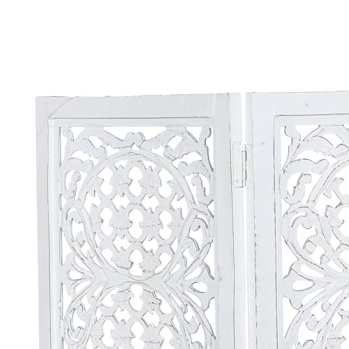 Lightnpro 4 Panel Wooden Dog Gate with Stopper (Antique White Stars / 24x72 - Zeno)