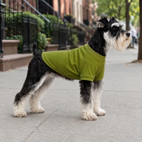 Ribbed Dog T Shirt Cotton Knitted Dog Sweaters for All Season Pet T (3XL (for Large Dog) / Olive green)