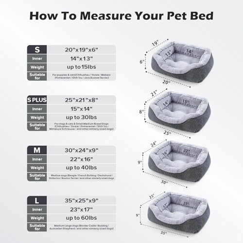 Large Dog Beds Large Sized (L (35"x25"x9") / Navy)