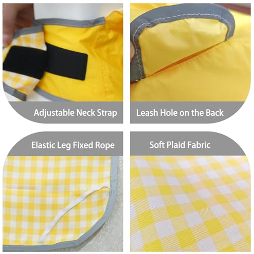 Dog Raincoat Reversible (Yellow / X-Large(37-55lb))