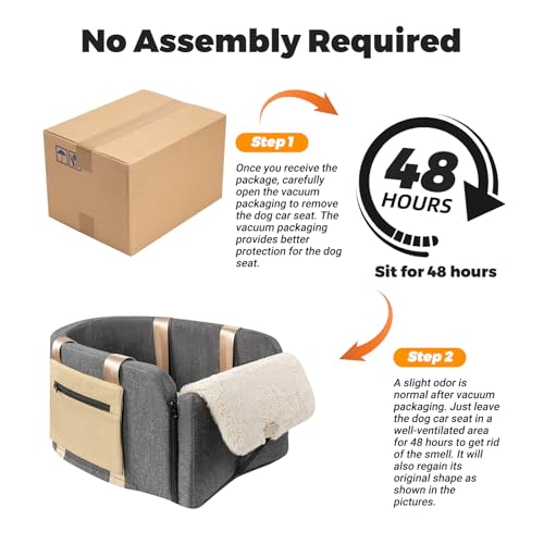 Center Console Dog Car Seat for Dogs to 18lbs