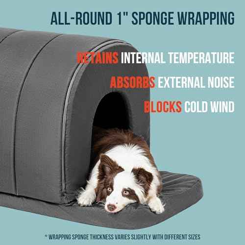 Orthopedic Dog Bed House (41"L x 27"W x 28"Th / Charcoal)