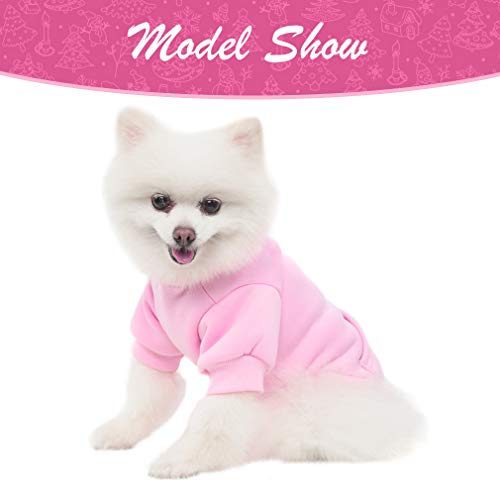 Dog Hoodie for Small Medium Dogs Cats (Pink / X-Small)