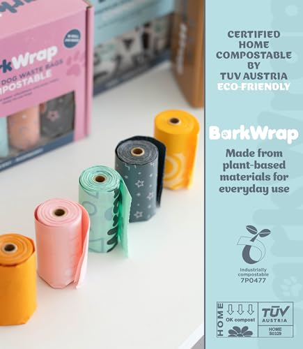 240 Compostable Dog Poop Bags Rolls Raspberry Scented Extra Thick Leak (1 Count (Pack of 240) / RASPBERRY)