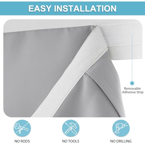 Blackout Door Curtains 80 inch Length (Sliver Grey / 26"W x 80"L (Pack of 1))