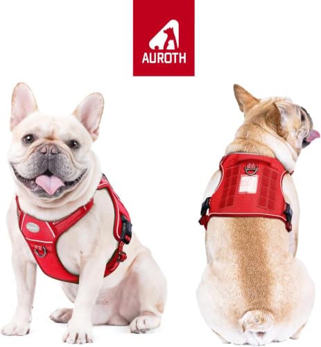 Dog Harness for Small Medium Dogs (Red / S(Neck:14-21",Chest:20-31"),18-35 lbs)