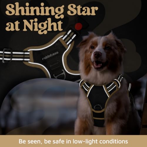 Dog Harness Small Sized (Black & Khaki / Small)