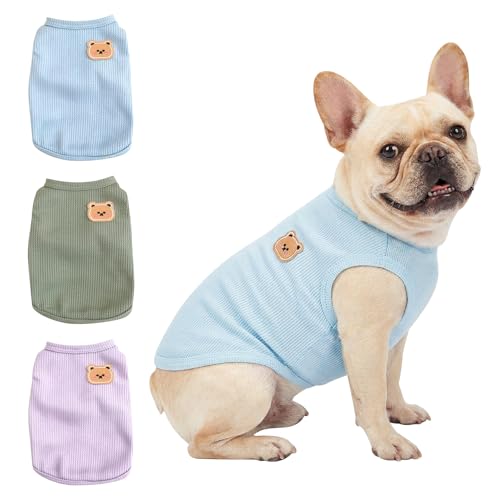 Dog Clothes for Small Dogs (Green&Blue&Purple / Medium(4.1-9lb))