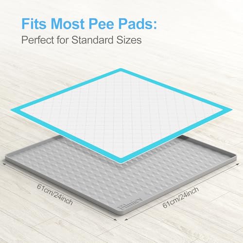 Pee Pad Holder for Dogs (24" x 24" / Light Grey)