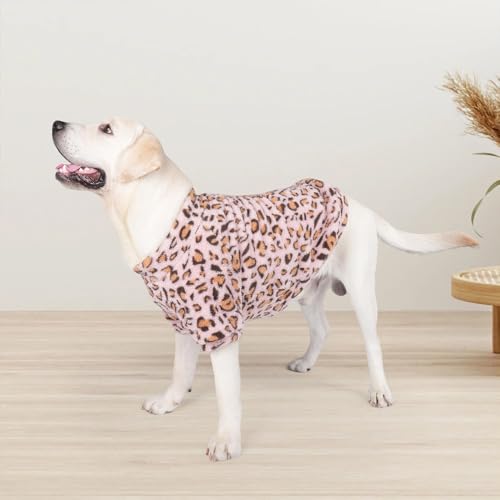 Leopard Print Dog Sweater (Pink / Large/X-Large)