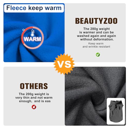 Dog Fleece Vest Sweater Winter Jacket for Small and Medium Large Dogs with D (X-Large / NAVY BLUE)