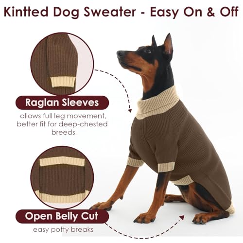 Dog Sweater XXXL (XXX-Large (Chest 31.5") / Brown)