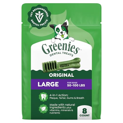 Large Natural Dental Dog Treats (8 Count (Pack of 1))
