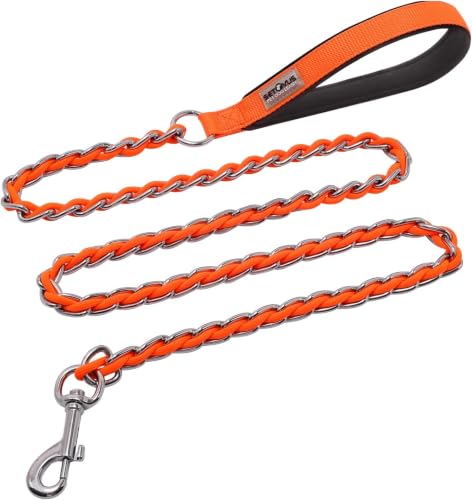Chain Dog Leash (orange / 7.25FT(80-200lb))